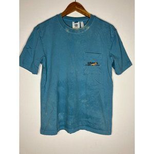 Adidas Adventure Men's Small Blue Lizard Graphic T-Shirt READ